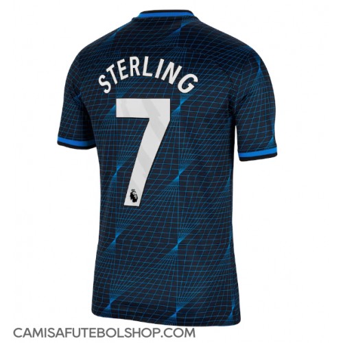 Camisa de time de futebol Chelsea Raheem Sterling #7 Replicas 2º Equipamento 2023-24 Manga Curta